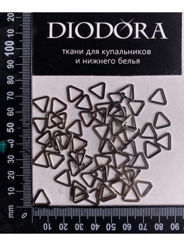 Кольцо металлическое треугольное AL008TR серебро (SS)