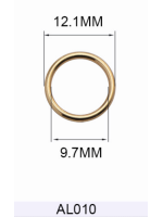 Кольцо металлическое AL010 золото (LG) 