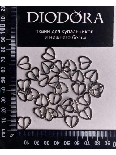 Регулятор металлический сердечко AL10A серебро (SS)