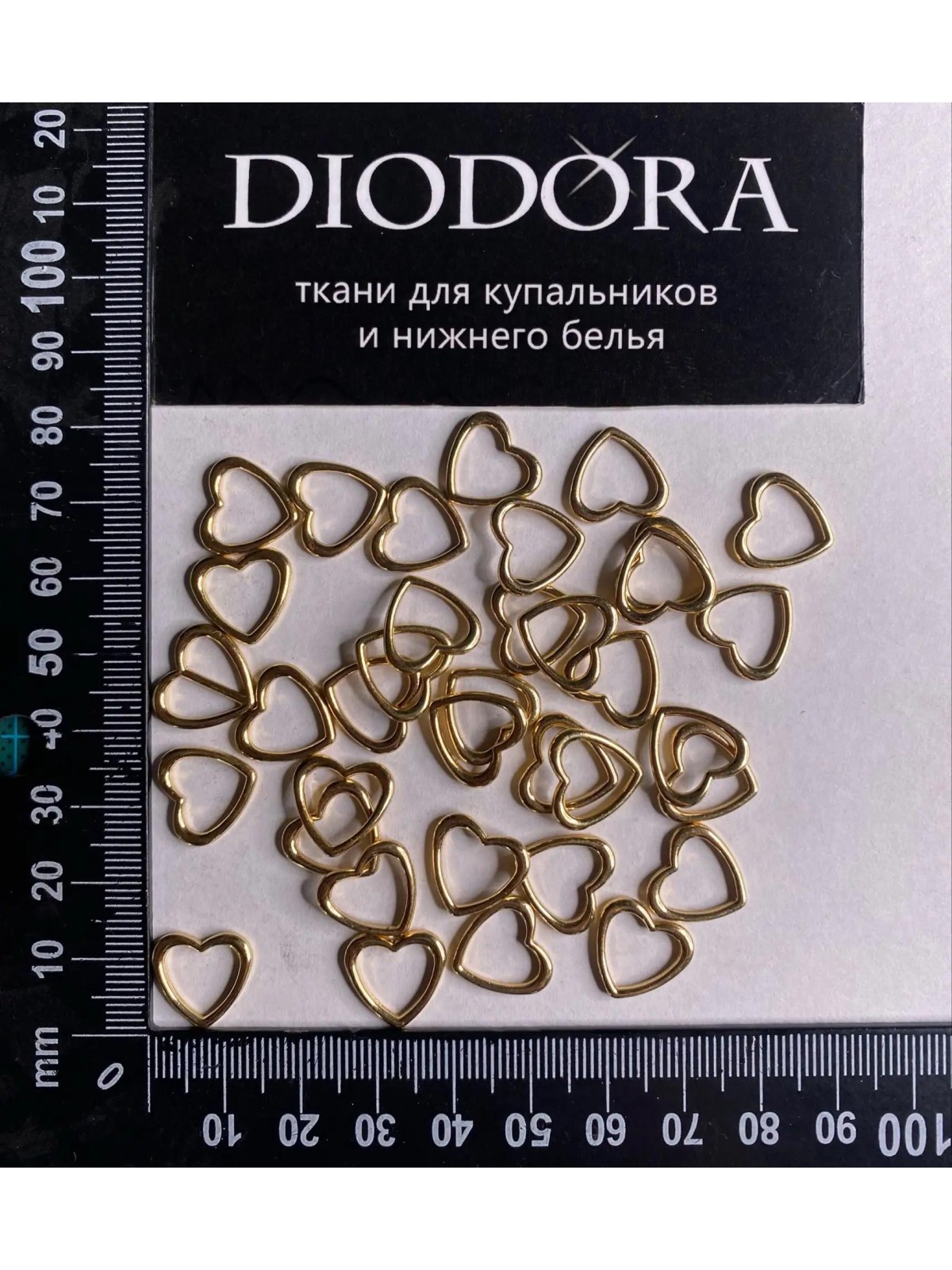 Кольцо металлическое сердечко AL11H золото (LG) 