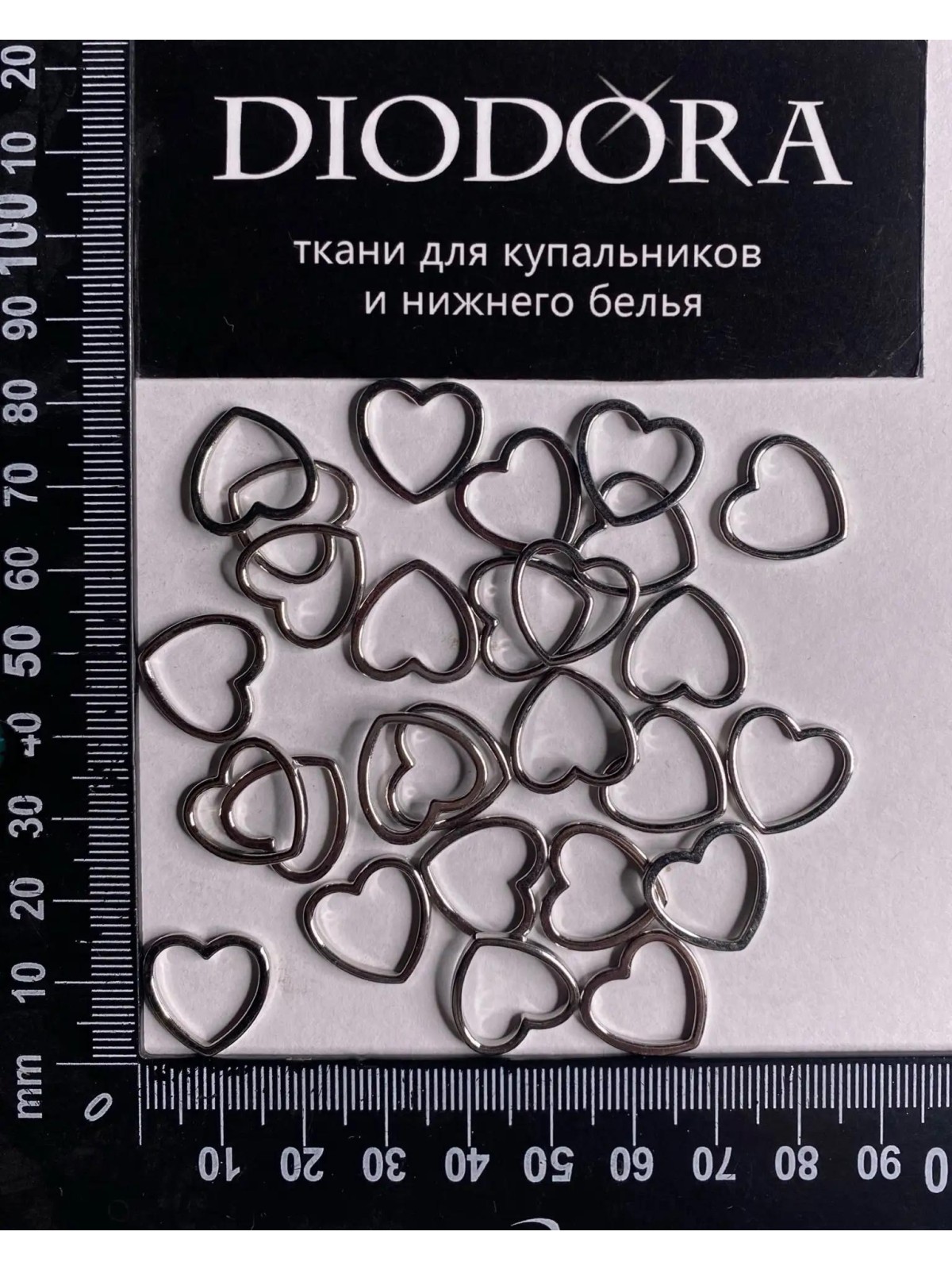 Кольцо металлическое сердечко AL13H серебро (SS)