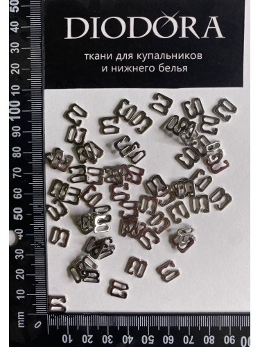 Застежка металлическая AL906 серебро (SS)