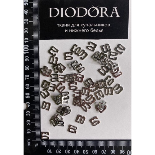 Застежка металлическая AL906 серебро (SS)