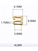 Застежка металлическая AL906 золото (LG)