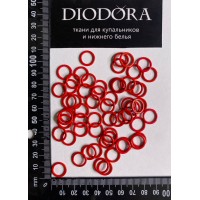 Кольцо металлическое M010N красный (100)