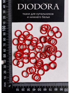 Кольцо металлическое M010N красный (100)