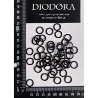 Кольцо металлическое M010N черный (170)