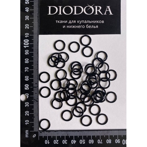 Кольцо металлическое M010N черный (170)