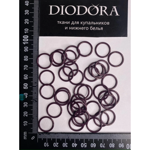 Кольцо металлическое M014N сливовое вино (076)