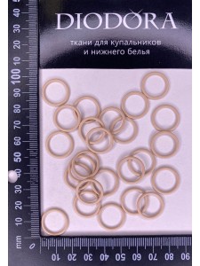 Кольцо металлическое M014N бежевый (126)