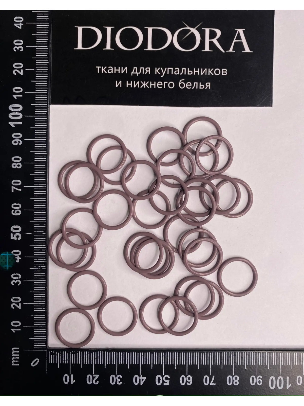 Кольцо металлическое M014N кофейно розовый (885)