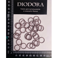 Кольцо металлическое M014N кофейно розовый (885)