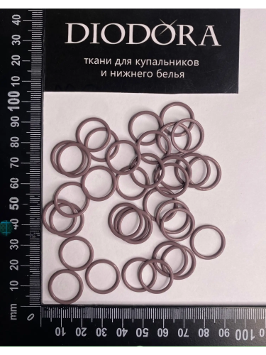 Кольцо металлическое M014N кофейно розовый (885)