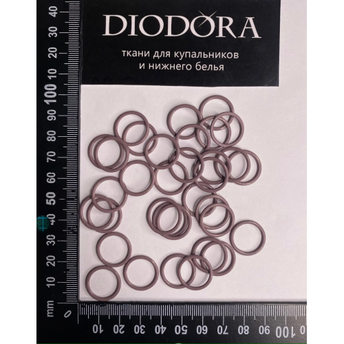 Кольцо металлическое M014N кофейно розовый (885)