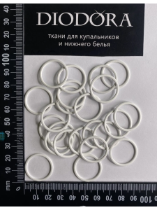 Кольцо металлическое M020N белый (001)