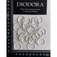 Кольцо металлическое M020N белый (001)