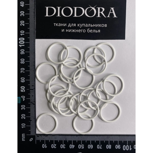 Кольцо металлическое M020N белый (001)