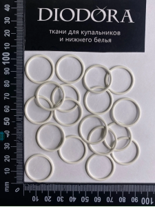 Кольцо металлическое M020N сумрачный белый (004)