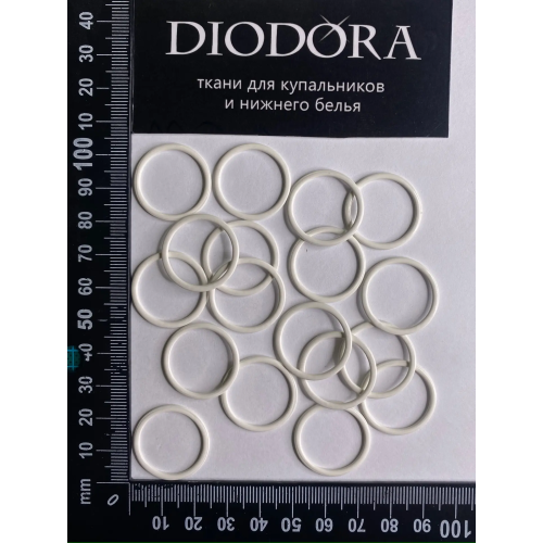 Кольцо металлическое M020N сумрачный белый (004)