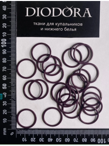 Кольцо металлическое M020N сливовое вино (076)