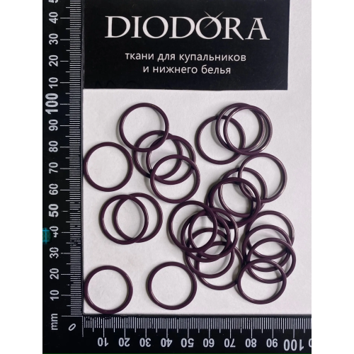 Кольцо металлическое M020N сливовое вино (076)