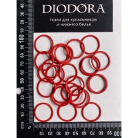 Кольцо металлическое M020N красный (100)