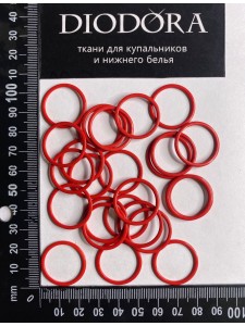 Кольцо металлическое M020N красный (100)