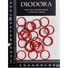 Кольцо металлическое M020N красный (100)