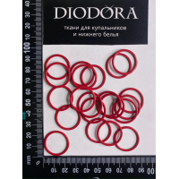 Кольцо металлическое M020N темно красный (101)