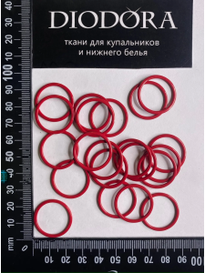 Кольцо металлическое M020N темно красный (101)