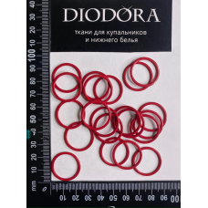 Кольцо металлическое M020N темно красный (101)