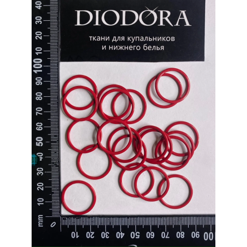 Кольцо металлическое M020N темно красный (101)