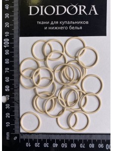 Кольцо металлическое M020N бежевый (126)