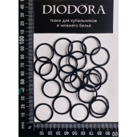 Кольцо металлическое M020N черный (170)