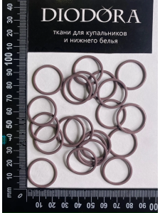 Кольцо металлическое M020N кофейно розовый (885)