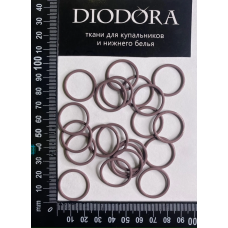 Кольцо металлическое M020N кофейно розовый (885)