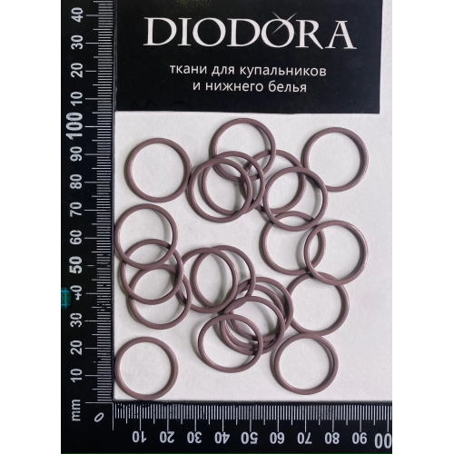 Кольцо металлическое M020N кофейно розовый (885)