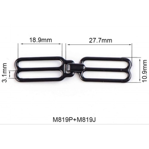 Регулятор-крючок металлический M819PN+M819JN черный (170)