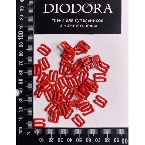 Застежка металлическая M910N красный (100)