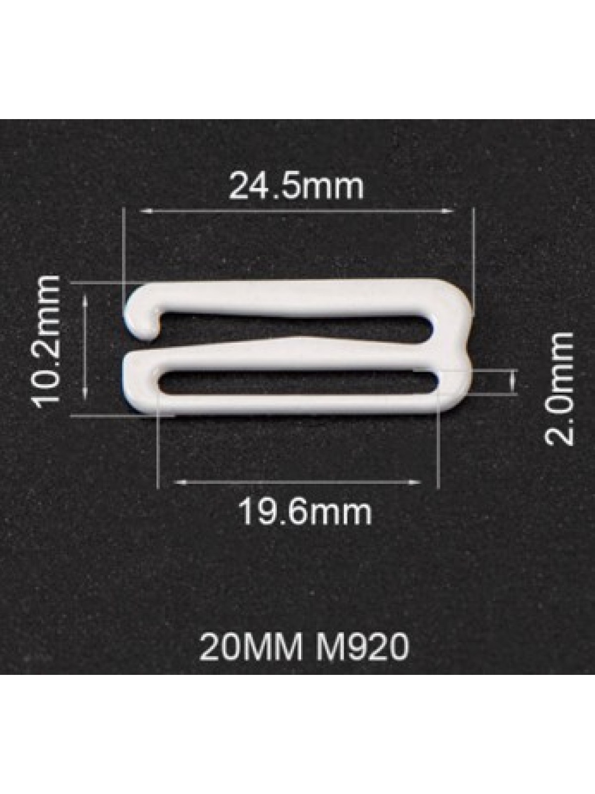 Застежка металлическая M920N красный (100)