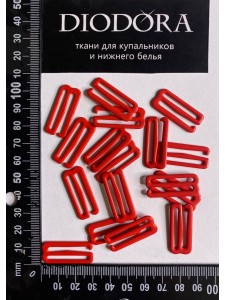 Застежка металлическая M925N красный (100)