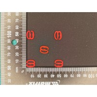 Застежка крючок металлическая 1628/10 темно красный (101)